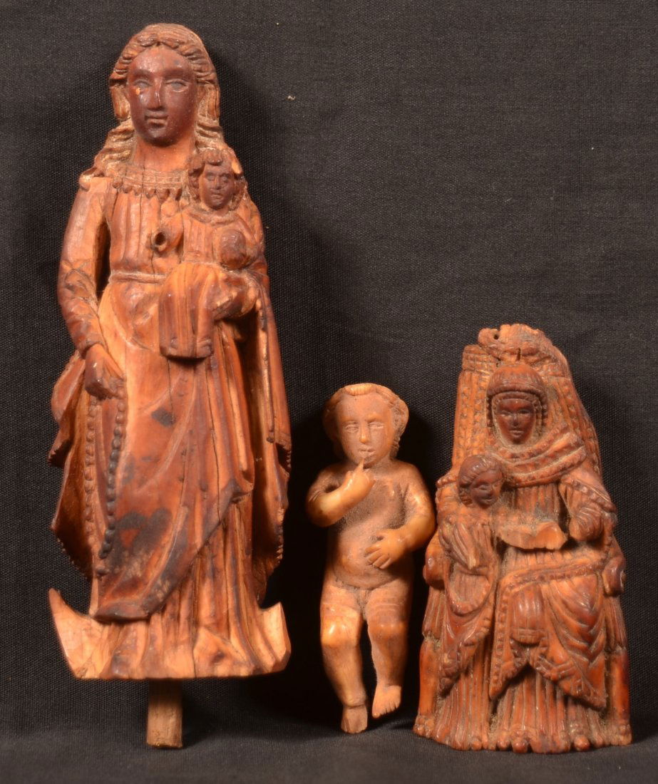 3 Continental 18th Century Carved Ivory Figures. (1 of 3)
