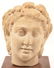 Antique Carved Marble Bust Head of a Woman.