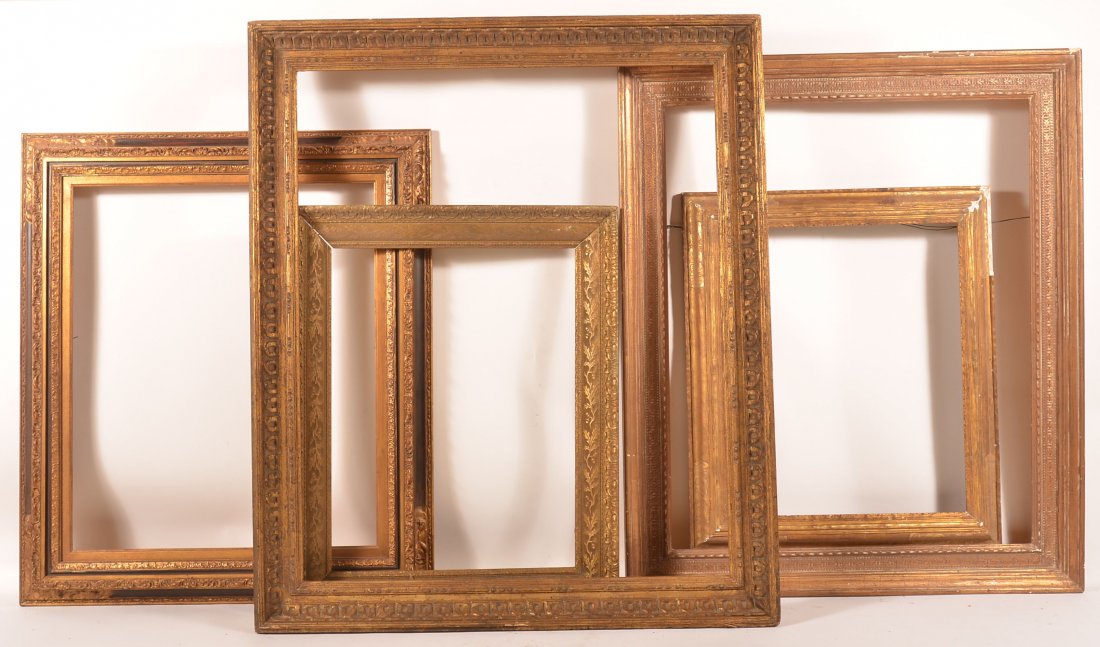 Lot of Five Antique Gilt Frames. (1 of 1)