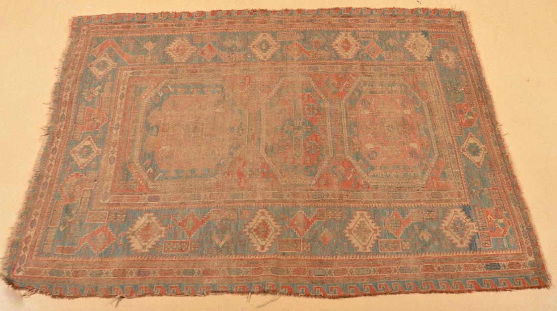 Oriental Geometric Pattern Area Rug. (1 of 3)