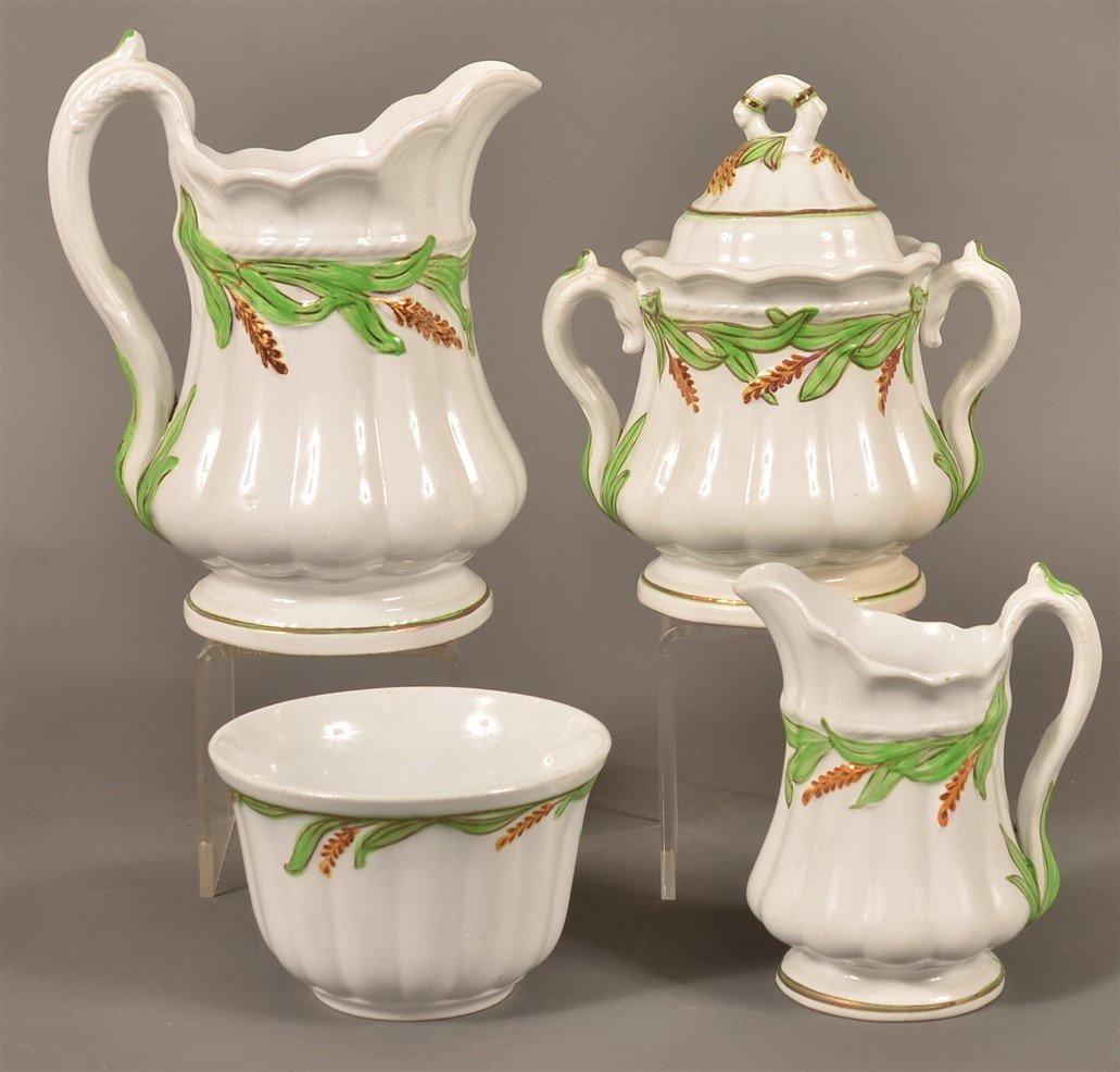 4 Pcs. of Green Wheat Pattern Ironstone China. (1 of 3)