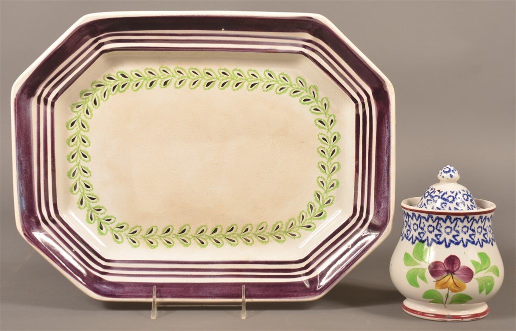 Two pieces of Stick Spatter Ironstone China. (1 of 2)