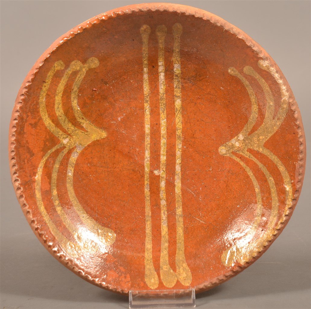 Pennsylvania 19th Century  Redware Plate. (1 of 2)