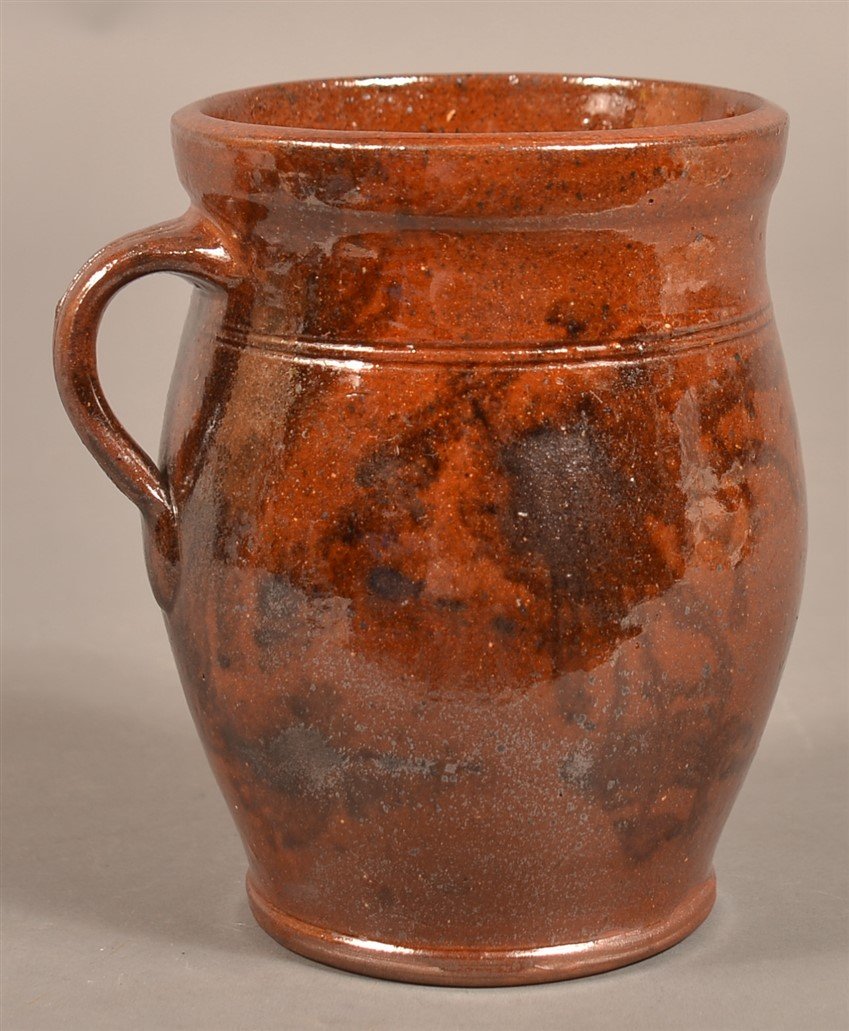 PA 19th Century Redware Apple Butter Crock. (1 of 2)