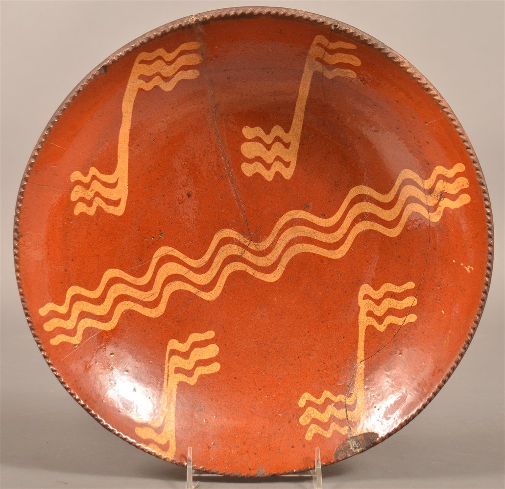 Pennsylvania 19th Century Yellow Slip Bowl. (1 of 2)