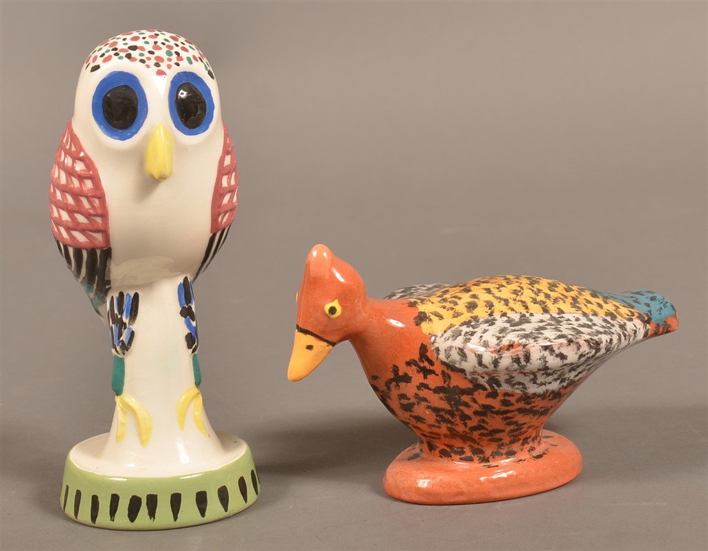 Two James Seagreaves Pottery Bird Figures. (1 of 3)