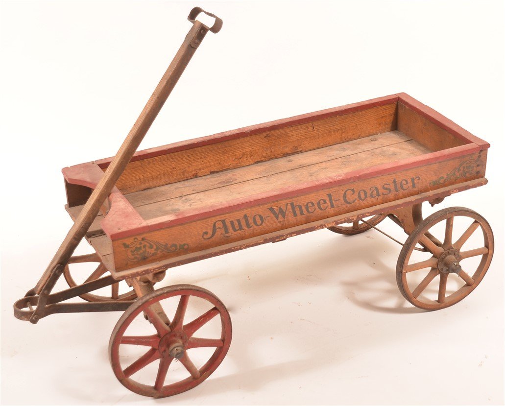 Auto Wheel-Coaster Painted Wooden Wagon. (1 of 2)