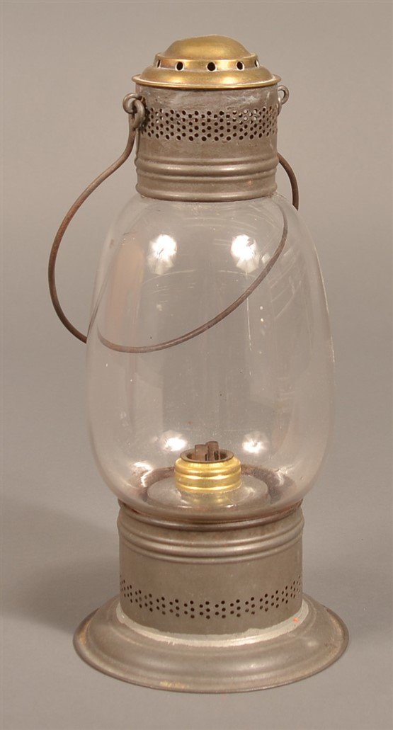 Glass and Tin Barn Lantern. (1 of 3)