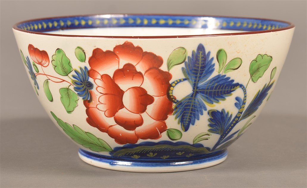Gaudy Dutch China Carnation Patt. Waste Bowl. (1 of 4)