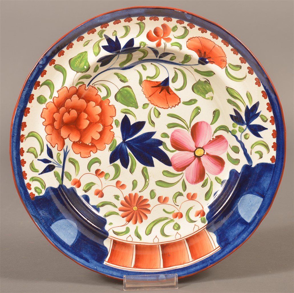 Gaudy Dutch China Double Rose Pattern Plate. (1 of 2)
