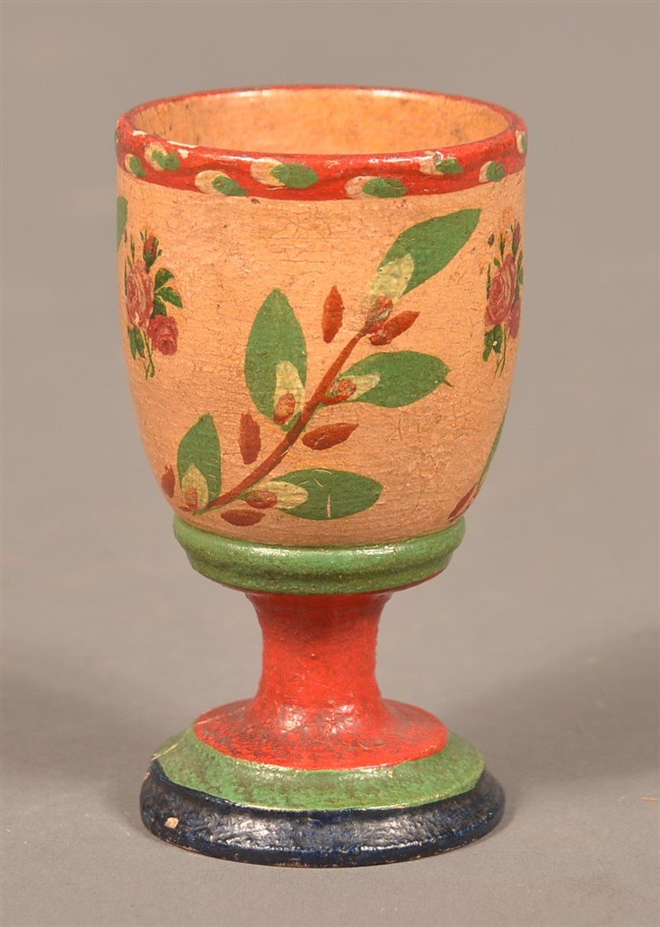 Lehnware Turned Wood Footed Egg Cup. (1 of 5)