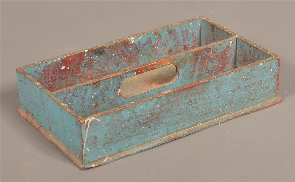 Pennsylvania 19th Century Wood Utensil Carrier. (1 of 2)