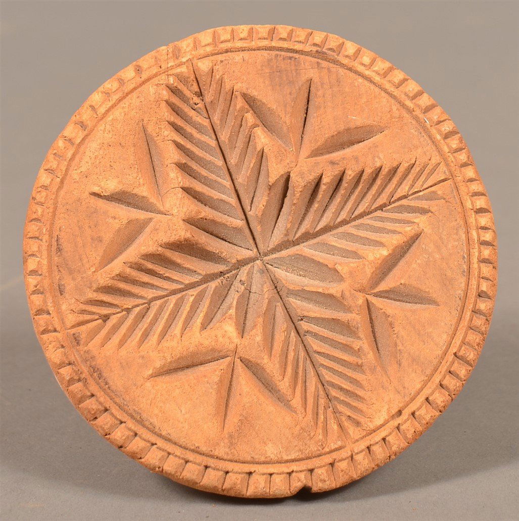 Pennsylvania Turned Wood Butter Print. (1 of 3)