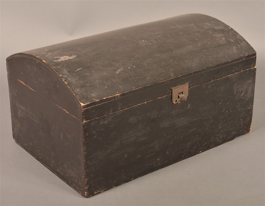 New England 19th Century Dome Top Box. (1 of 4)