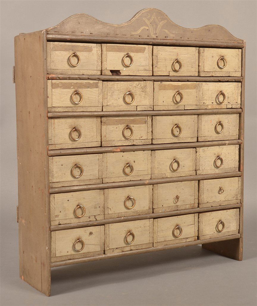 24 Drawer Mixed Wood Work Cabinet. (1 of 4)