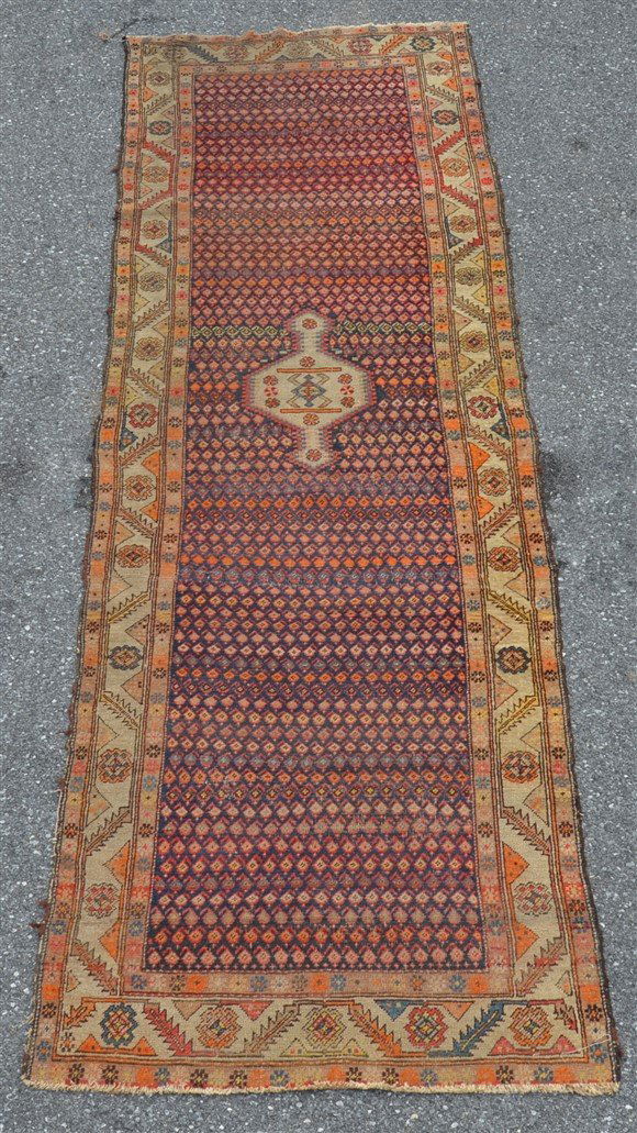 Antique Geometric Pattern Oriental Runner. (1 of 6)