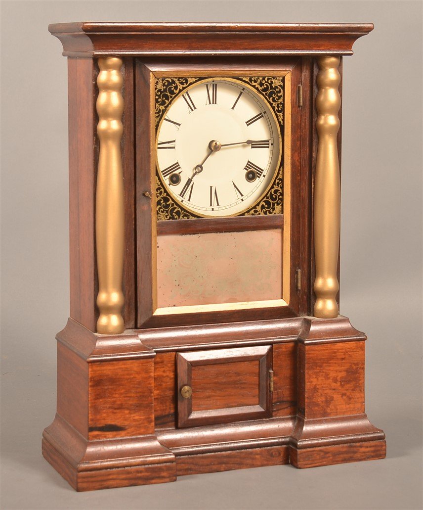 Atkins Clock Company, Bristol, CT., Shelf Clock. (1 of 3)
