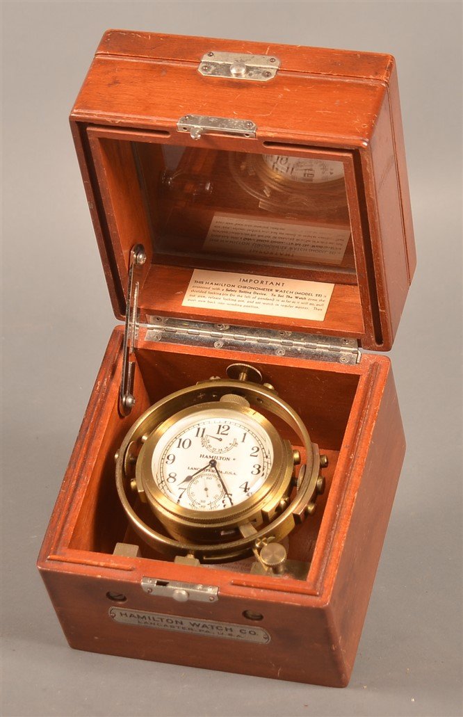 Hamilton, Lancaster PA, Chronometer Clock. (1 of 4)