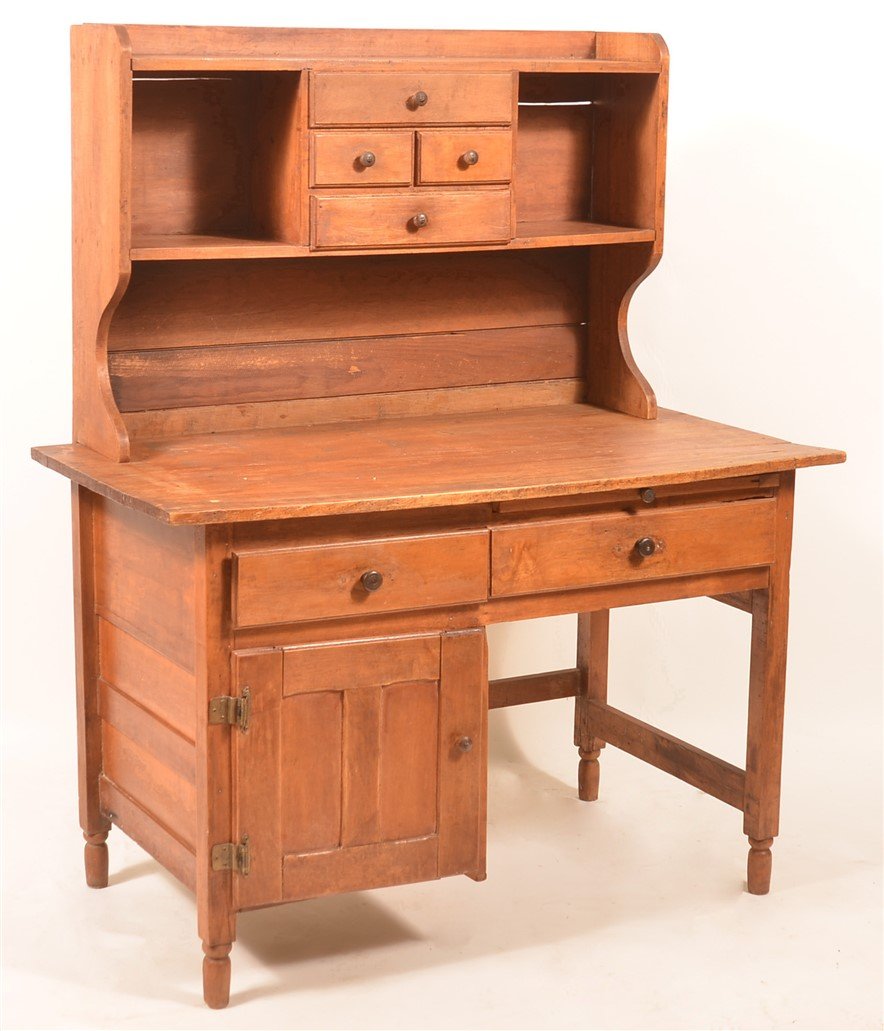 Late 19th Century Mixed-wood Bakers Cabinet. (1 of 3)