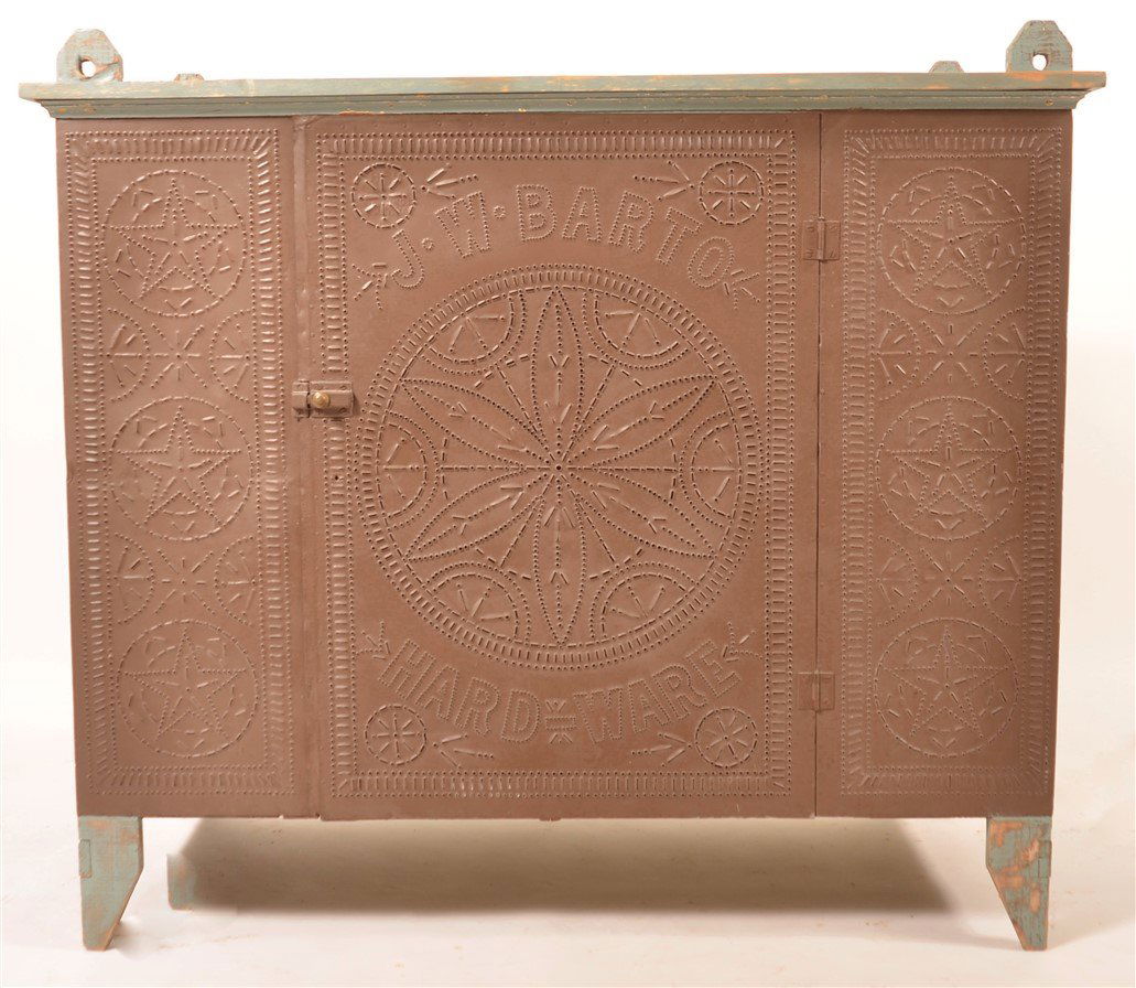 Pennsylvania Punched Tin Hanging Pie Safe.