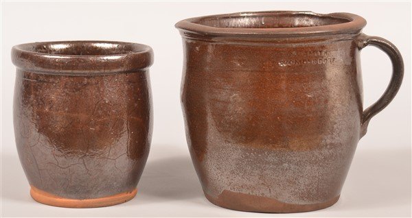 Two Pieces of Willoughby Smith  Redware. (1 of 4)