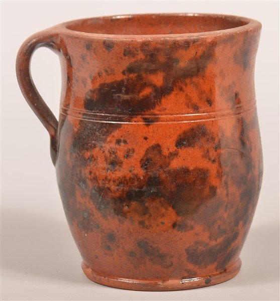 PA 19th Cent. Redware Apple Butter Crock. (1 of 3)