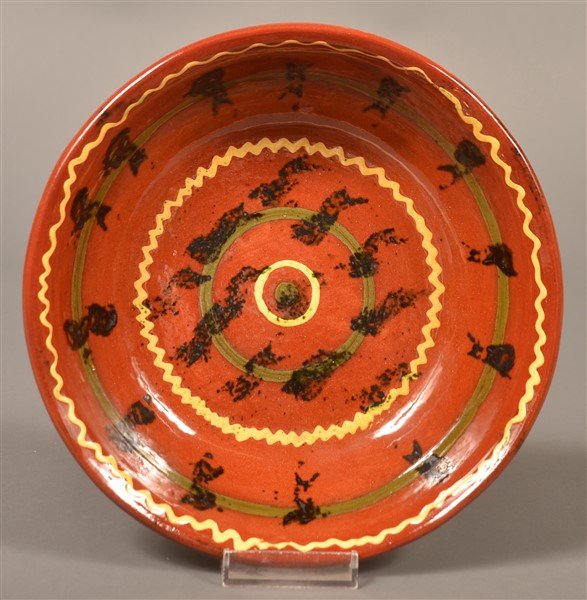 Breininger Pottery 1970 Slip Decorated Bowl. (1 of 2)