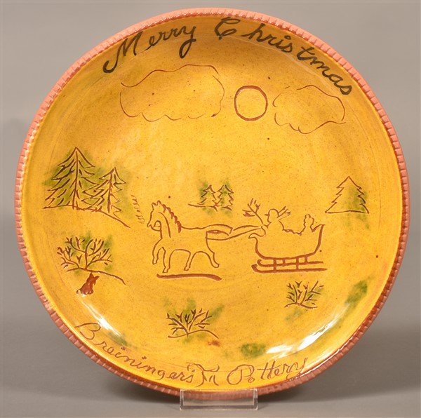 Breininger Pottery 1973 Christmas Plate. (1 of 2)