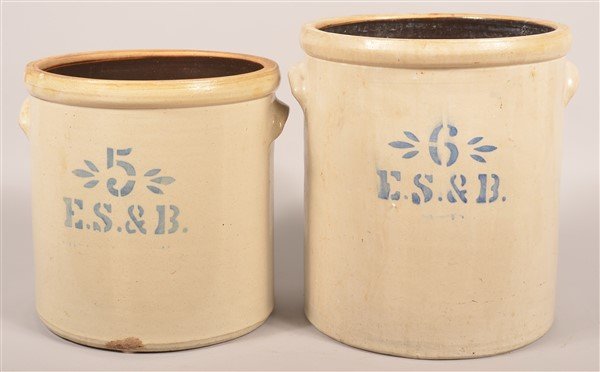 2 Pcs. of E.S. & B. (New Brighton, PA) Stoneware. (1 of 2)