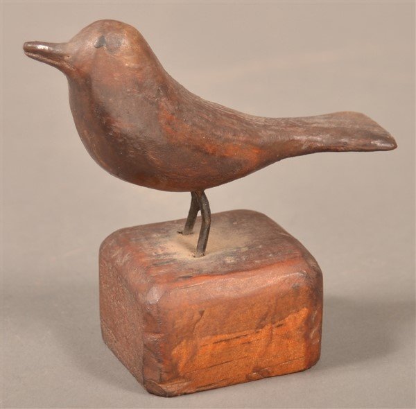 Folk Art Song Bird Signed Joseph Moyer 1889. (1 of 4)