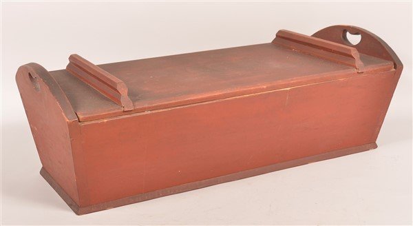 PA Dough Box with Original Red Milk Paint. (1 of 4)