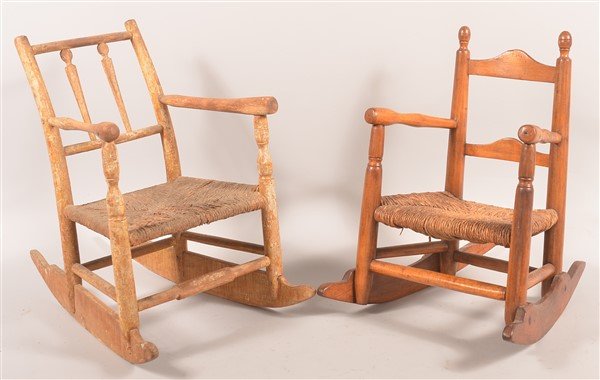 2 Early 19th Century Child's Rocking Chairs. (1 of 2)
