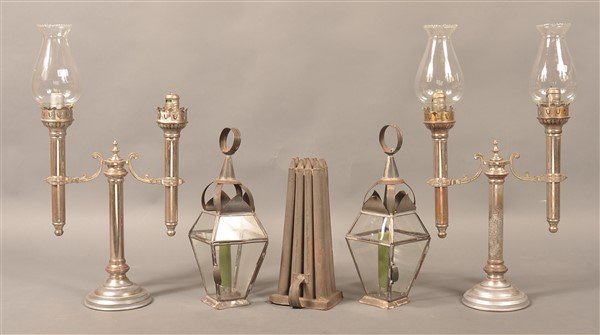 Grouping of Antique and Vintage Candle Lights. (1 of 1)