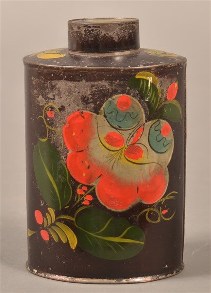 Pennsylvania 19th Century Toleware Tea Caddy. (1 of 3)
