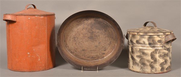 Three Pieces of Utilitarian Tin/Metal. (1 of 3)