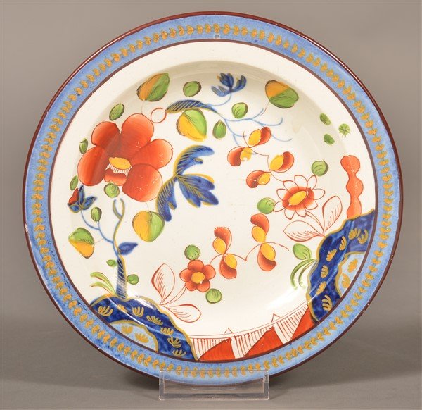 Gaudy Dutch China Single Rose Pattern Plate. (1 of 2)