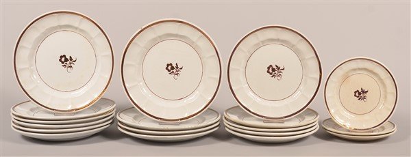 18 Ironstone China Tealeaf Pattern Plates. (1 of 1)
