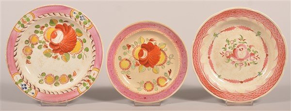 3 Queens and Kings Rose Soft Paste China Plates. (1 of 2)