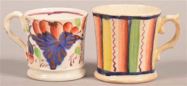Two Gaudy Welsh Hard Paste China Child's Cups. (1 of 2)