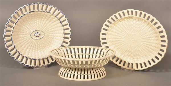 Three Pieces of Antique Creamware. (1 of 1)