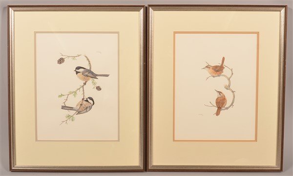 Two Watercolor Paintings Signed "d.l. burkhart ". (1 of 5)