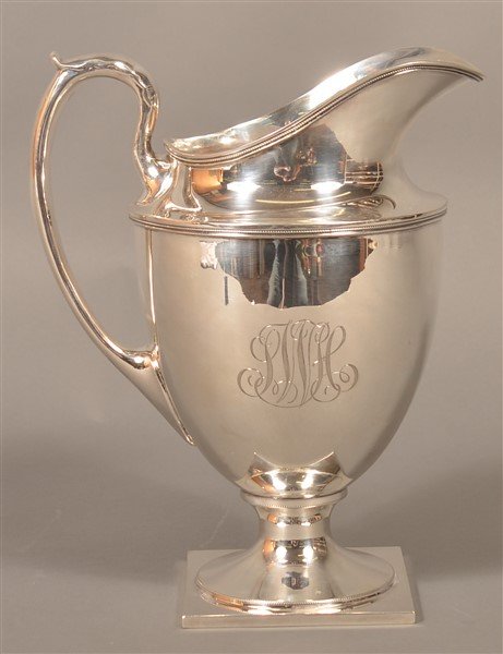 Sterling Silver Footed Water Pitcher. (1 of 4)