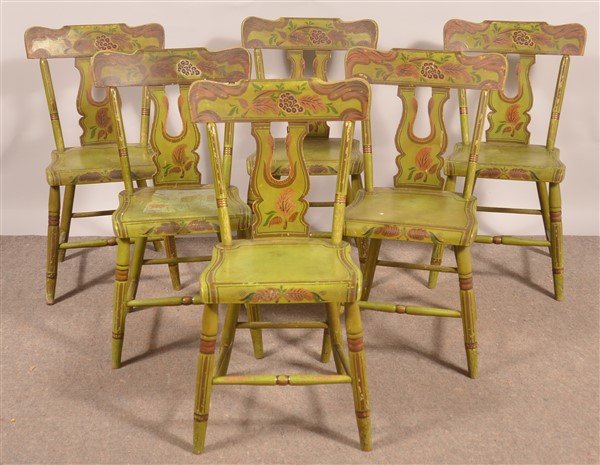 Set of Six PA Boot-jack Back Sidechairs. (1 of 1)
