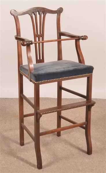 Chippendale Mahogany Child's Highchair. (1 of 3)