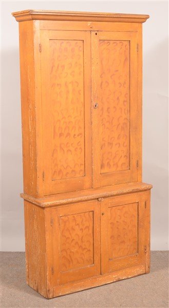 PA 19th Century Small Step-back Cupboard. (1 of 4)