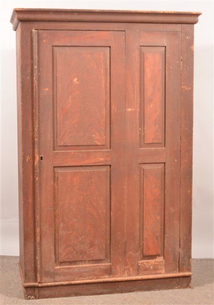 PA Grain Paint Decorated Softwood Wardrobe. (1 of 3)
