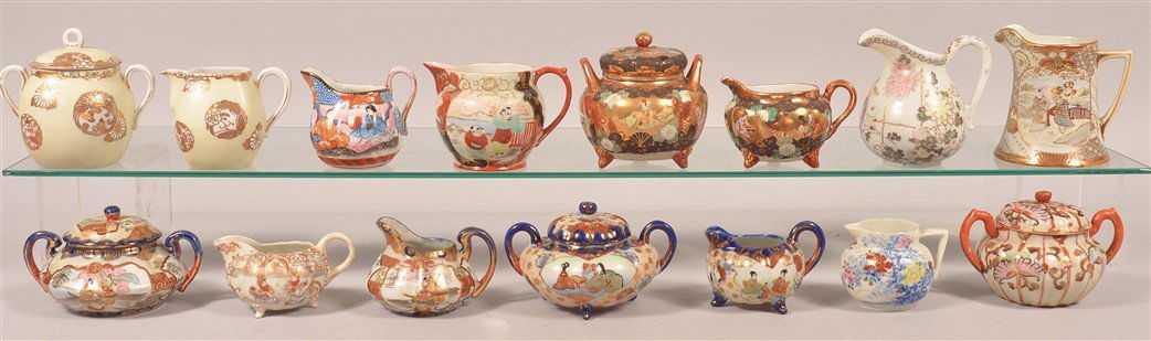 15 Japanese Cream Pitchers and Sugar Bowls. (1 of 2)
