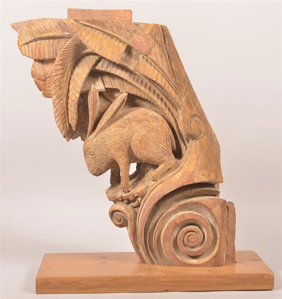 Chinese Carved Wood Architectural Element. (1 of 3)