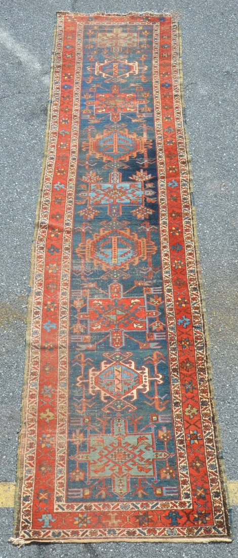 Antique Geometric Pattern Oriental Runner. (1 of 5)