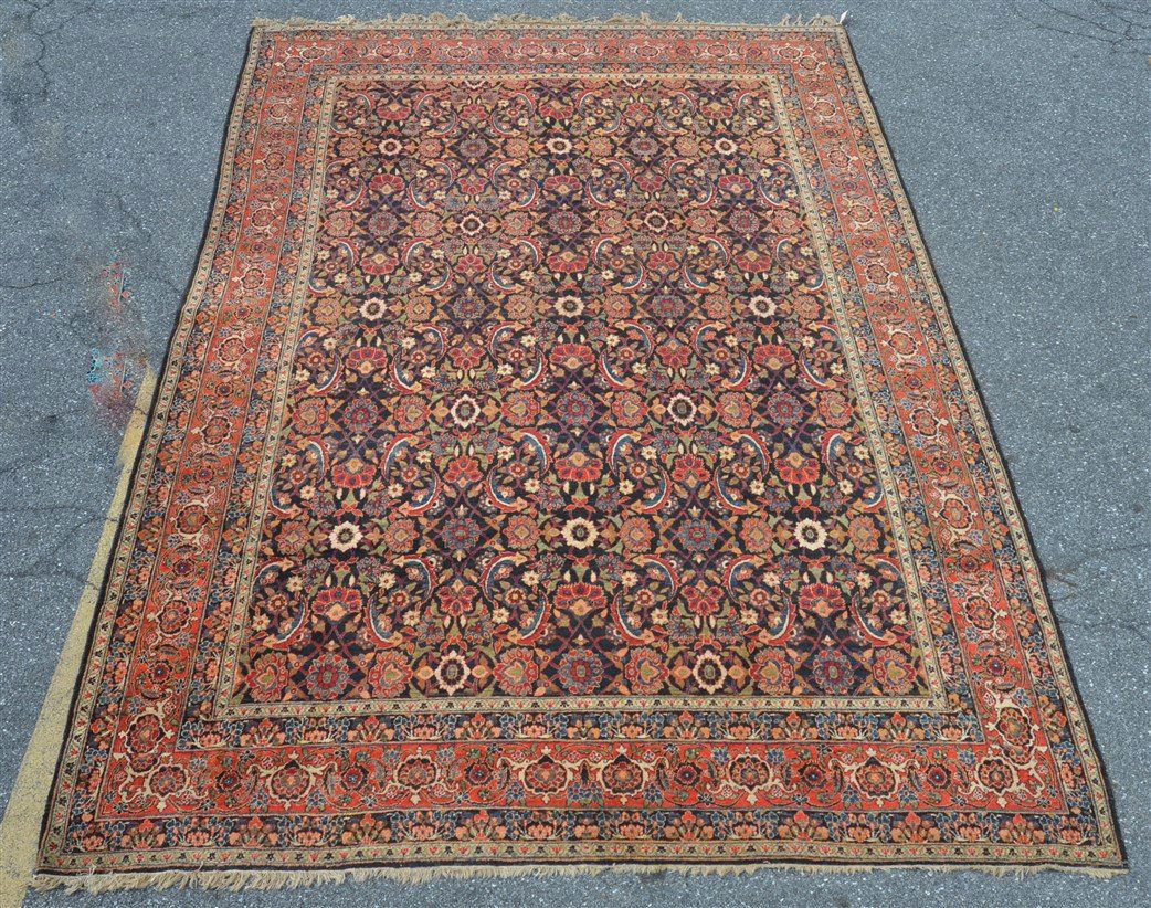 Antique Floral Pattern Room Size Oriental Rug. (1 of 6)